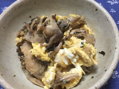 舞茸ともみ海苔の卵炒め